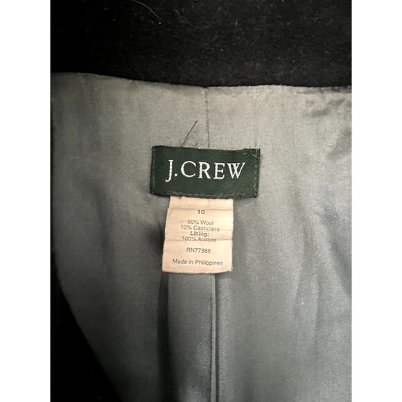 J.Crew Wool Cashmere Black Car Coat Overcoat Women’s 10 - Picture 3 of 7